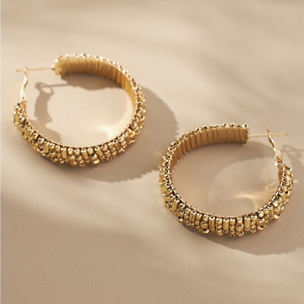 Anthropologie Beaded Drop Earrings